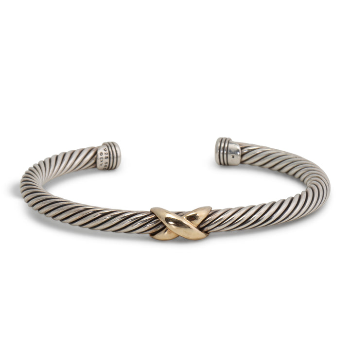 DAVID YURMAN Two-Tone X Classic Cable Station Bracelet