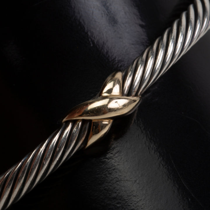 DAVID YURMAN Two-Tone X Classic Cable Station Bracelet