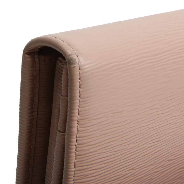 PRADA Saffiano Lux Leather Continental Wallet - Powder Pink OUTLET FINAL SALE