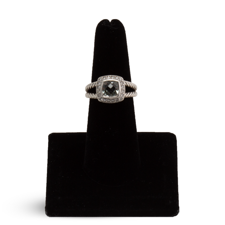 DAVID YURMAN Prasiolite & Diamond Petite Albion Ring