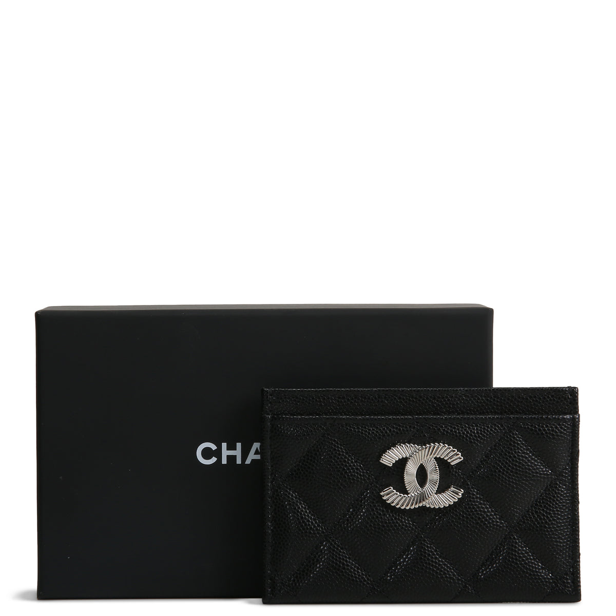 CHANEL CC Card Holder - Quilted Caviar