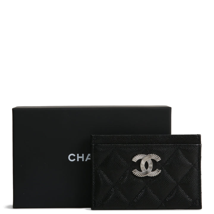 CHANEL CC Card Holder - Quilted Caviar