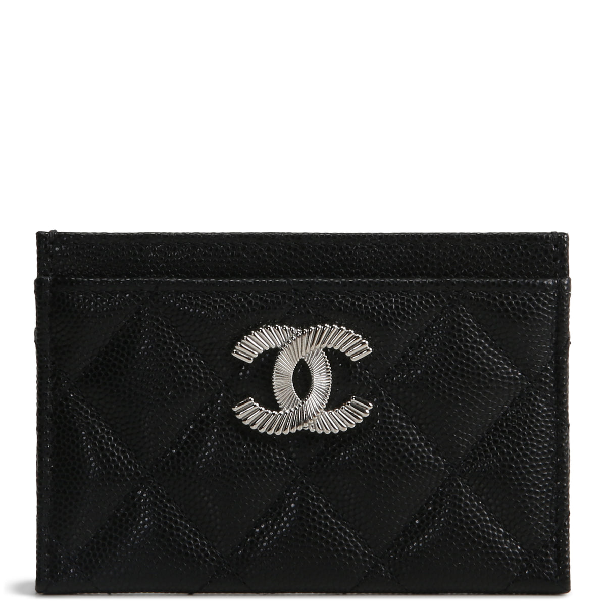 CHANEL CC Card Holder - Quilted Caviar