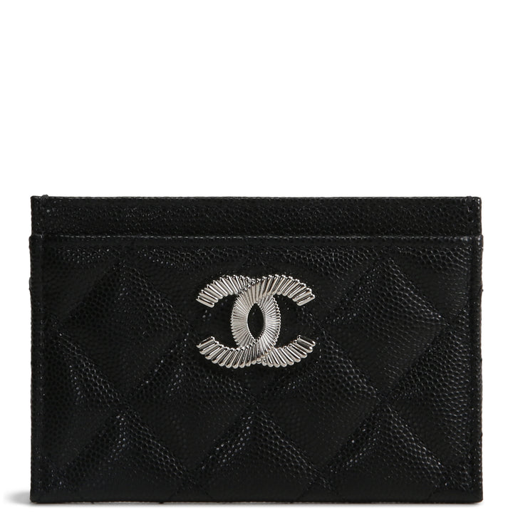 CHANEL CC Card Holder - Quilted Caviar