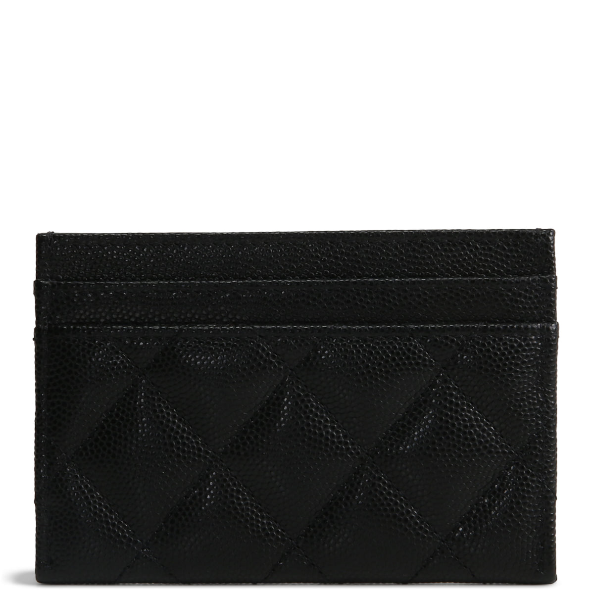 CHANEL CC Card Holder - Quilted Caviar