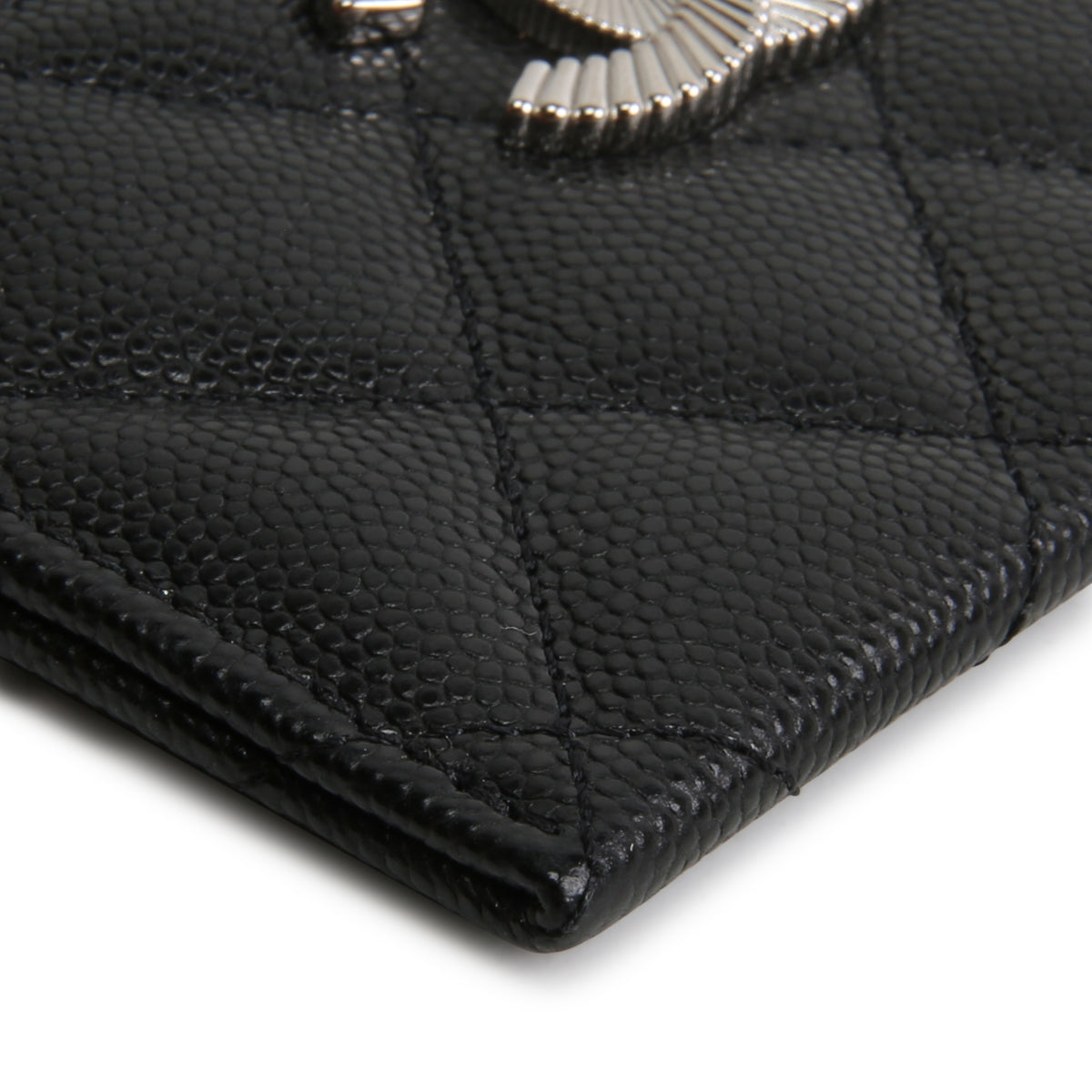 CHANEL CC Card Holder - Quilted Caviar