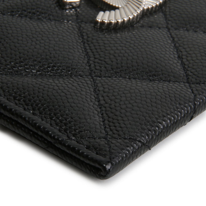 CHANEL CC Card Holder - Quilted Caviar