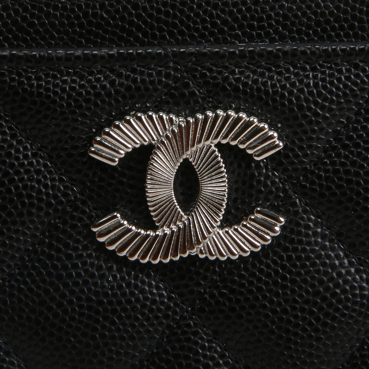 CHANEL CC Card Holder - Quilted Caviar