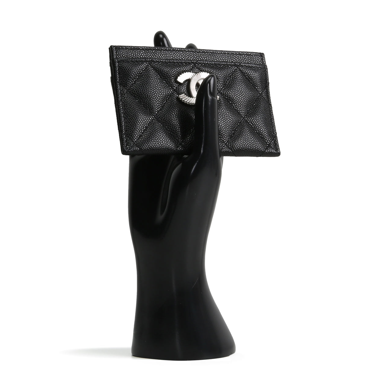 CHANEL CC Card Holder - Quilted Caviar