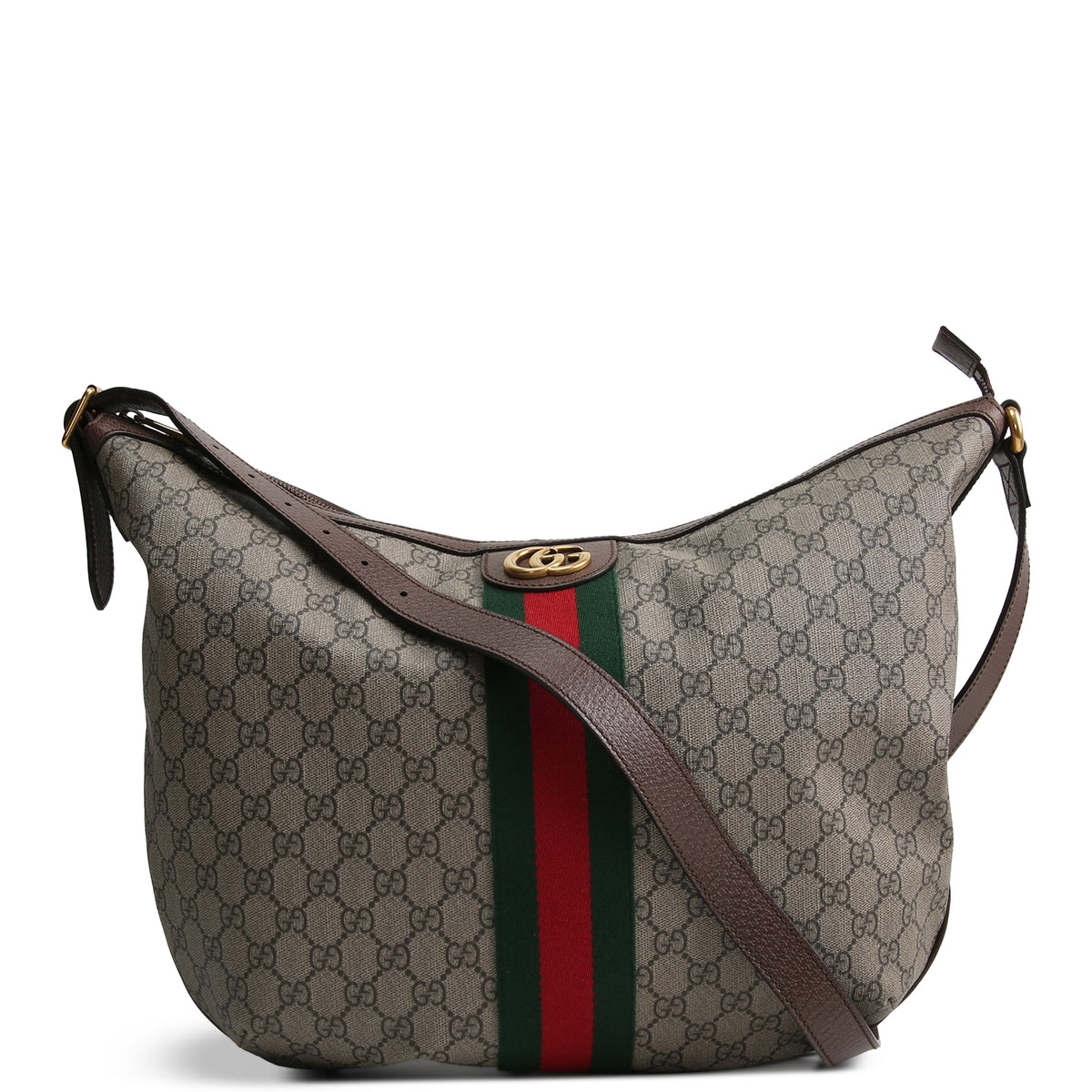 GUCCI GG Supreme Ophidia Half Moon Hobo - Large