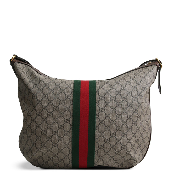 GUCCI GG Supreme Ophidia Half Moon Hobo - Large