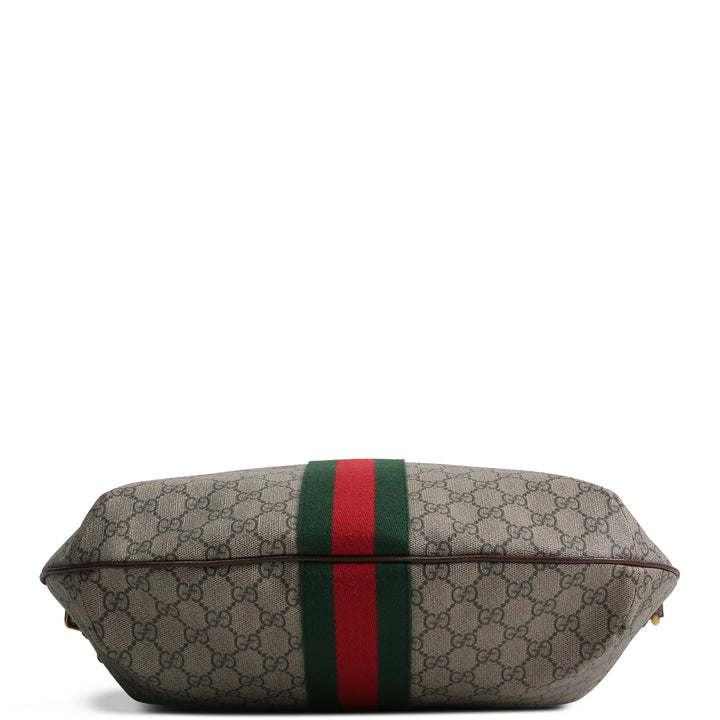 GUCCI GG Supreme Ophidia Half Moon Hobo - Large
