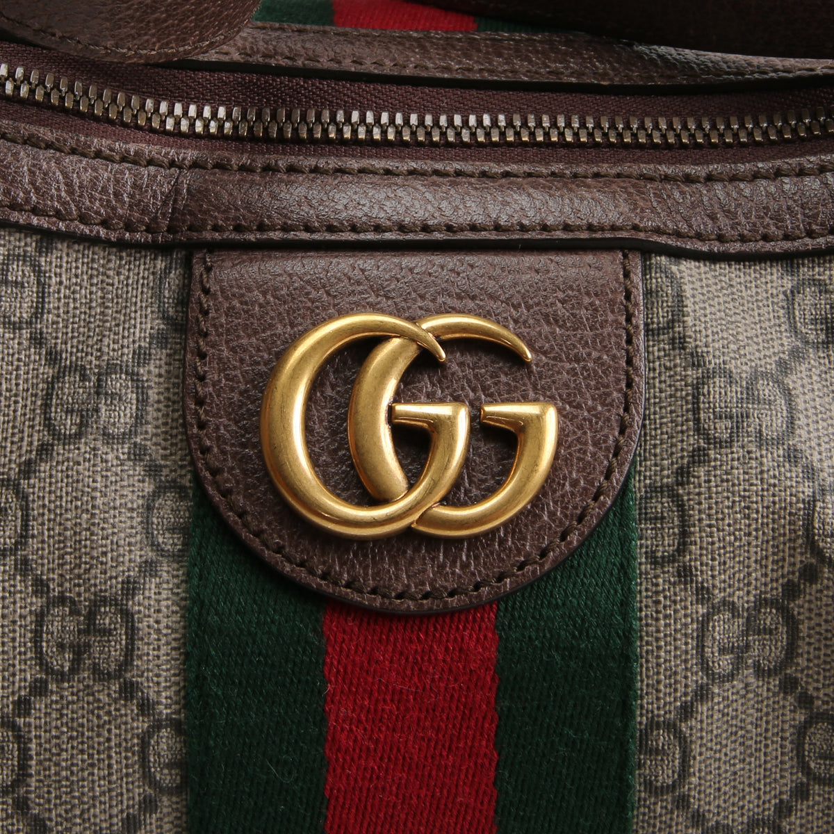 GUCCI GG Supreme Ophidia Half Moon Hobo - Large
