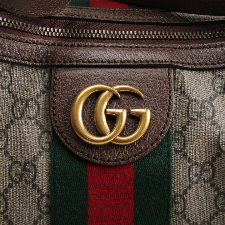GUCCI GG Supreme Ophidia Half Moon Hobo - Large