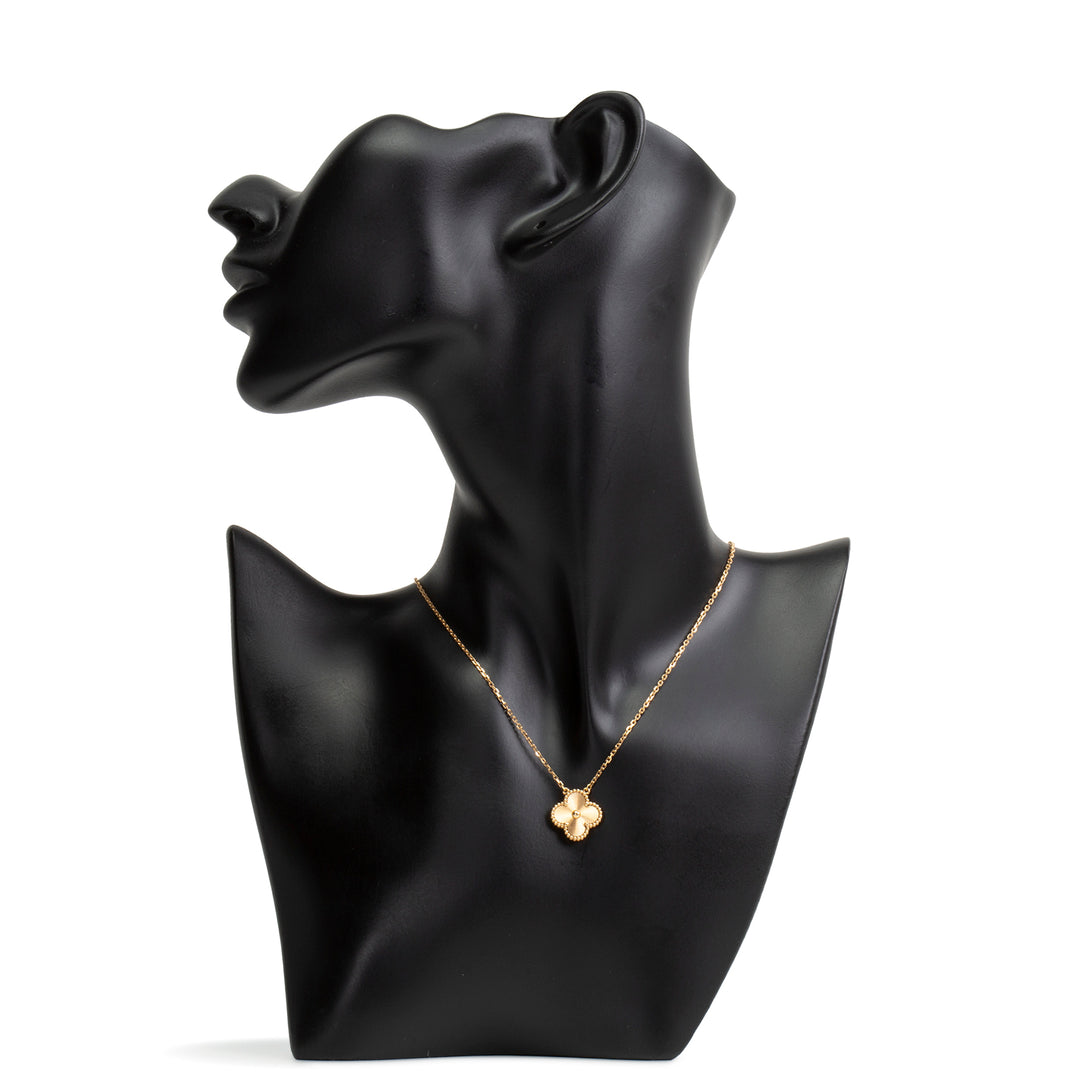 VAN CLEEF & ARPELS Vintage Alhambra Guilloche Pendant Necklace