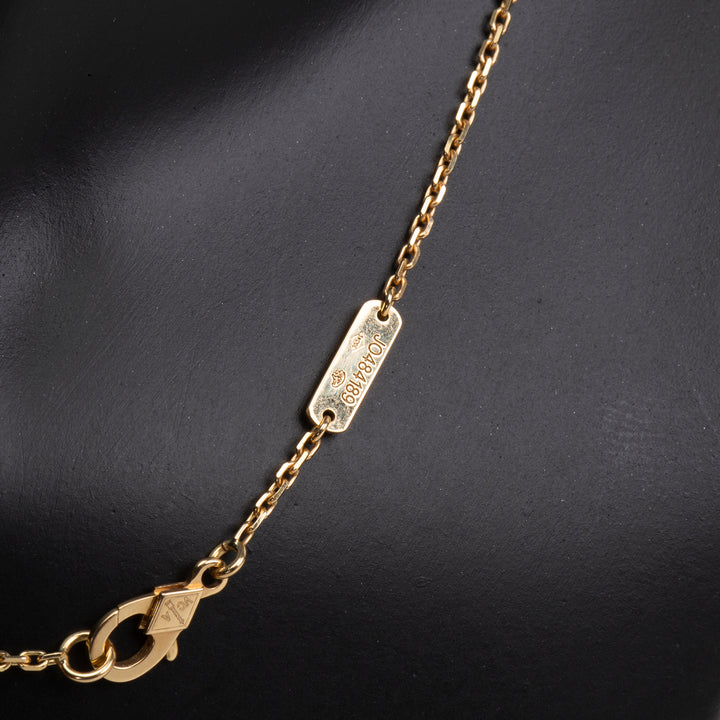 VAN CLEEF & ARPELS Vintage Alhambra Guilloche Pendant Necklace