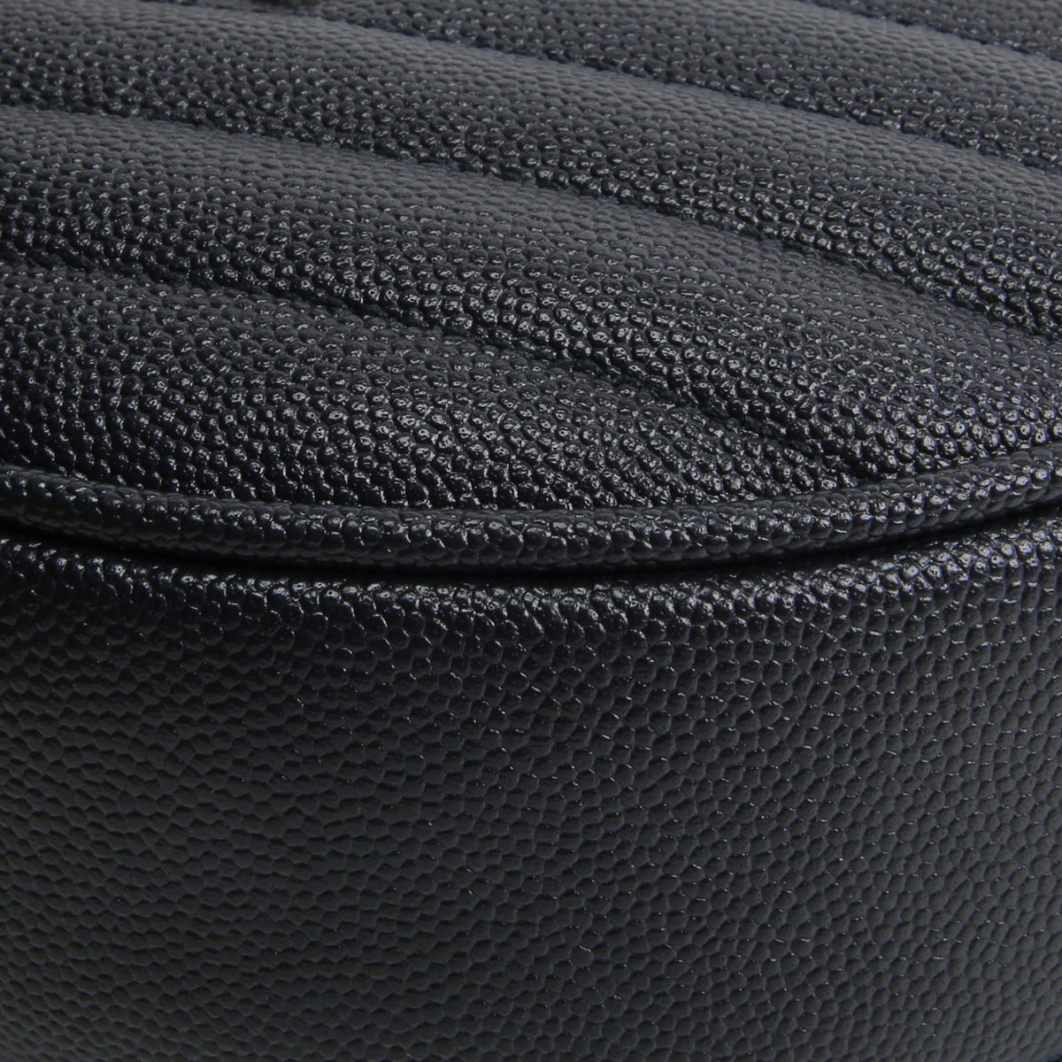 SAINT LAURENT Grain de Poudre Round Vinyle Crossbody - Deep Navy Blue