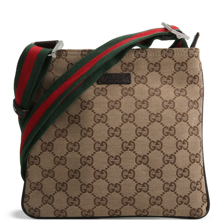 GUCCI GG Canvas Web Strap Messenger Bag OUTLET FINAL SALE
