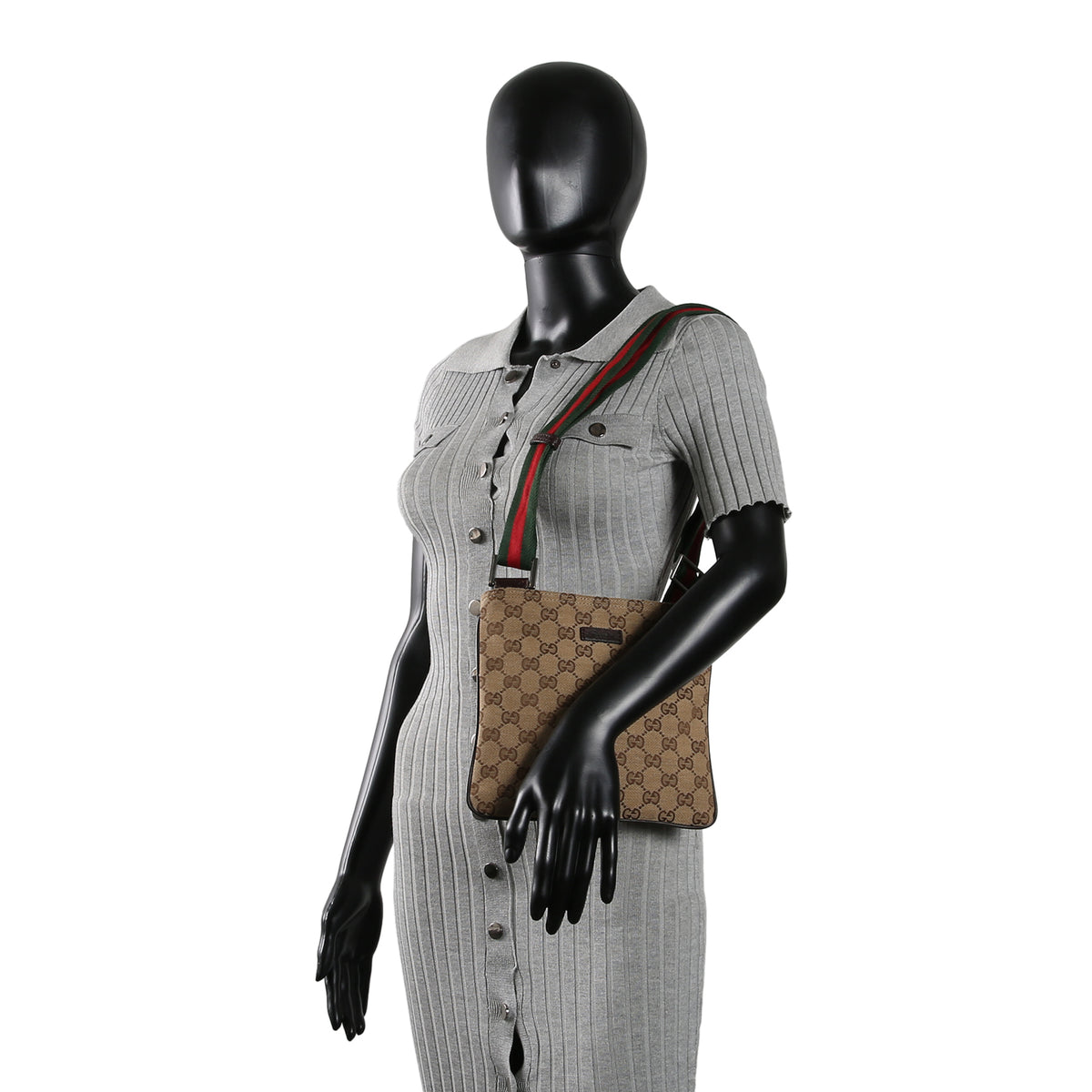 GUCCI GG Canvas Web Strap Messenger Bag OUTLET FINAL SALE