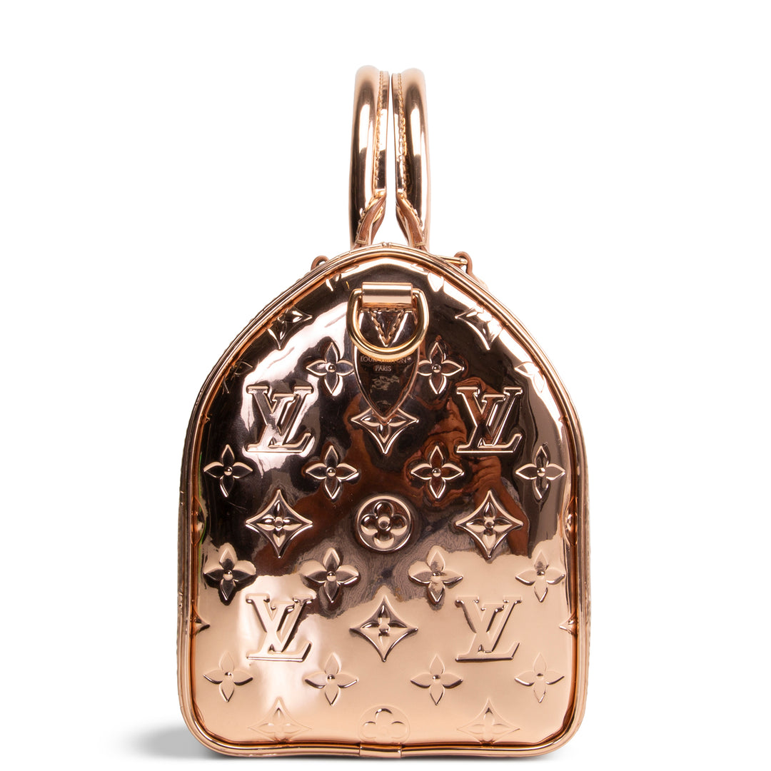 LOUIS VUITTON Monogram Vernis Miroir Speedy Bandouliere 25 - Copper