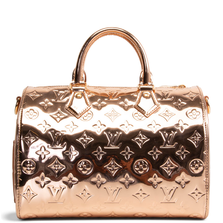 LOUIS VUITTON Monogram Vernis Miroir Speedy Bandouliere 25 - Copper