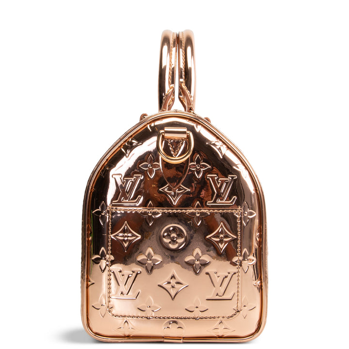 LOUIS VUITTON Monogram Vernis Miroir Speedy Bandouliere 25 - Copper