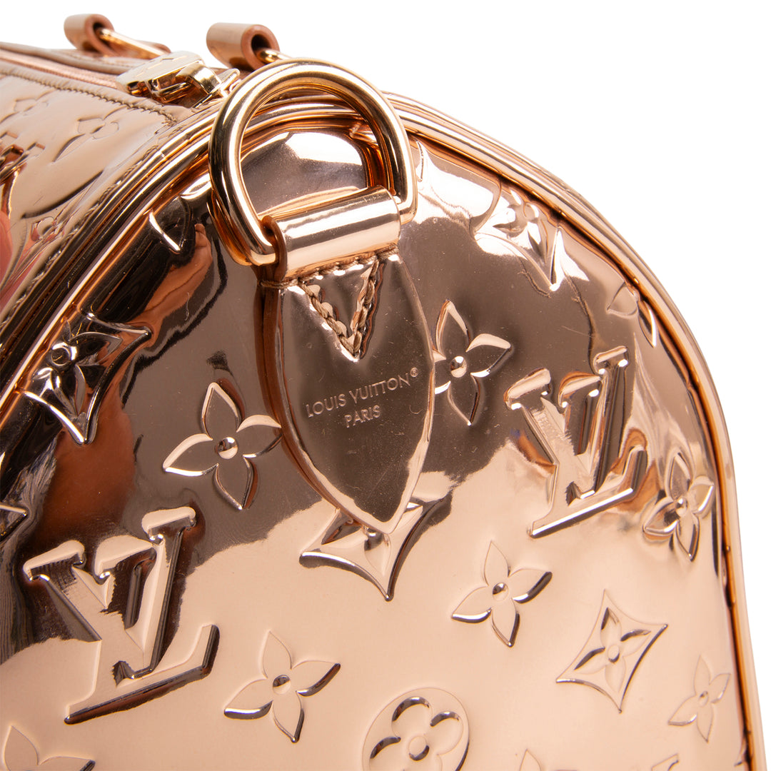 LOUIS VUITTON Monogram Vernis Miroir Speedy Bandouliere 25 - Copper