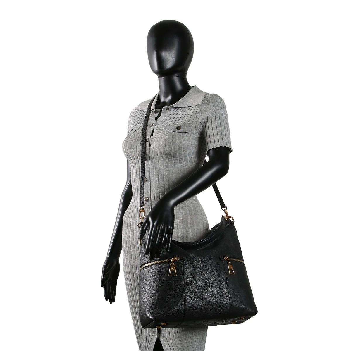LOUIS VUITTON Monogram Empreinte Melie Hobo - Black OUTLET FINAL SALE