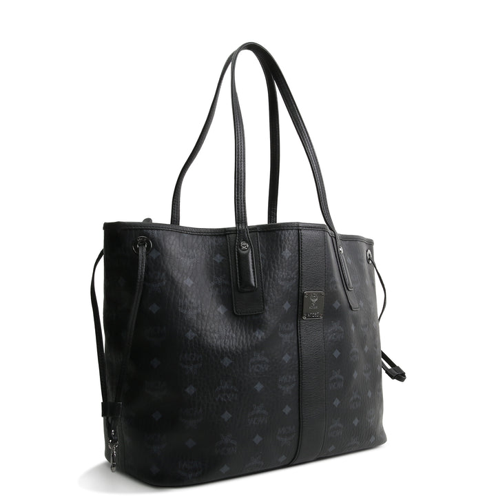 MCM Black Reversible Liz Tote Visetos - No Pouch