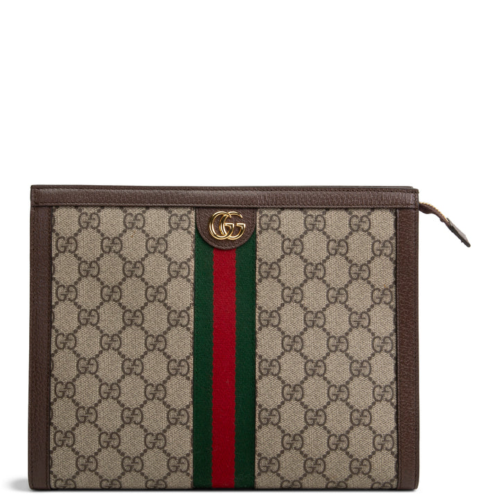 GUCCI GG Supreme Web Ophidia Pouch