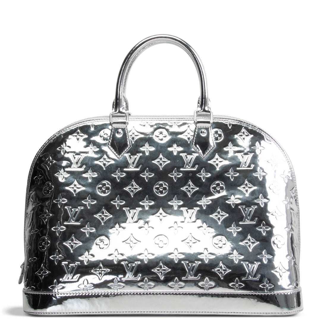 LOUIS VUITTON Monogram Vernis Miroir Alma GM - Silver