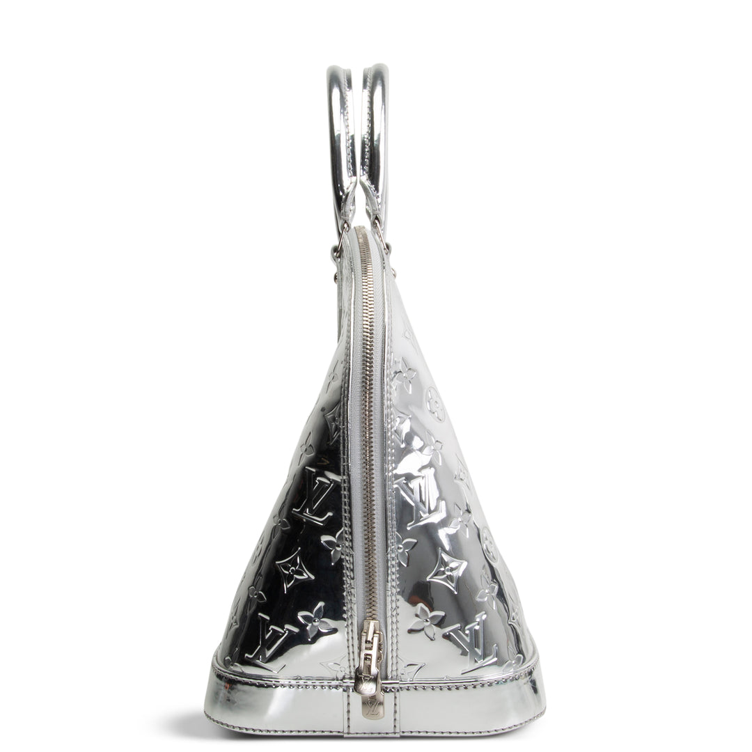 LOUIS VUITTON Monogram Vernis Miroir Alma GM - Silver