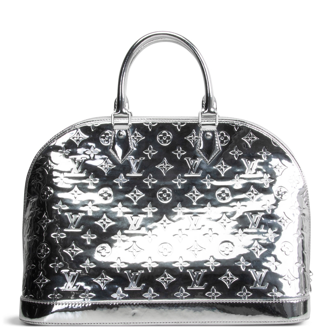 LOUIS VUITTON Monogram Vernis Miroir Alma GM - Silver