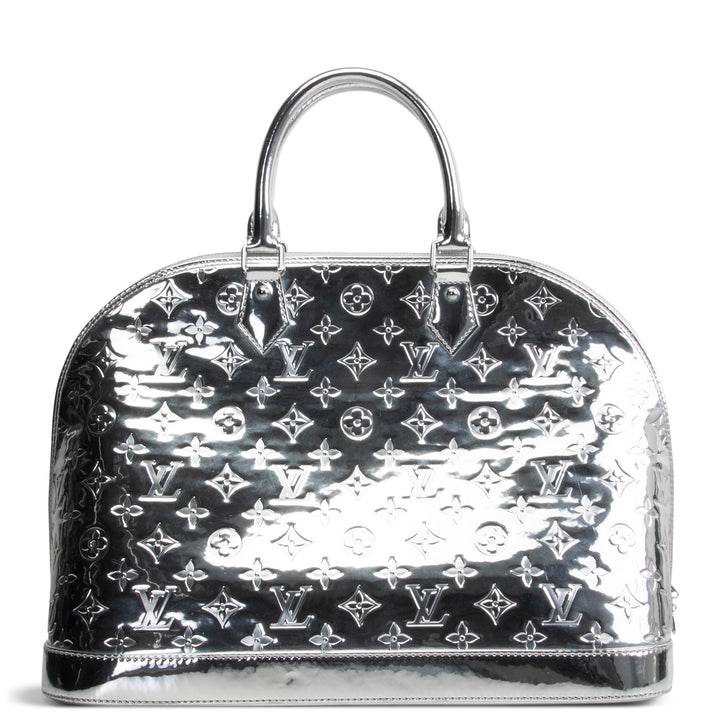 LOUIS VUITTON Monogram Vernis Miroir Alma GM - Silver