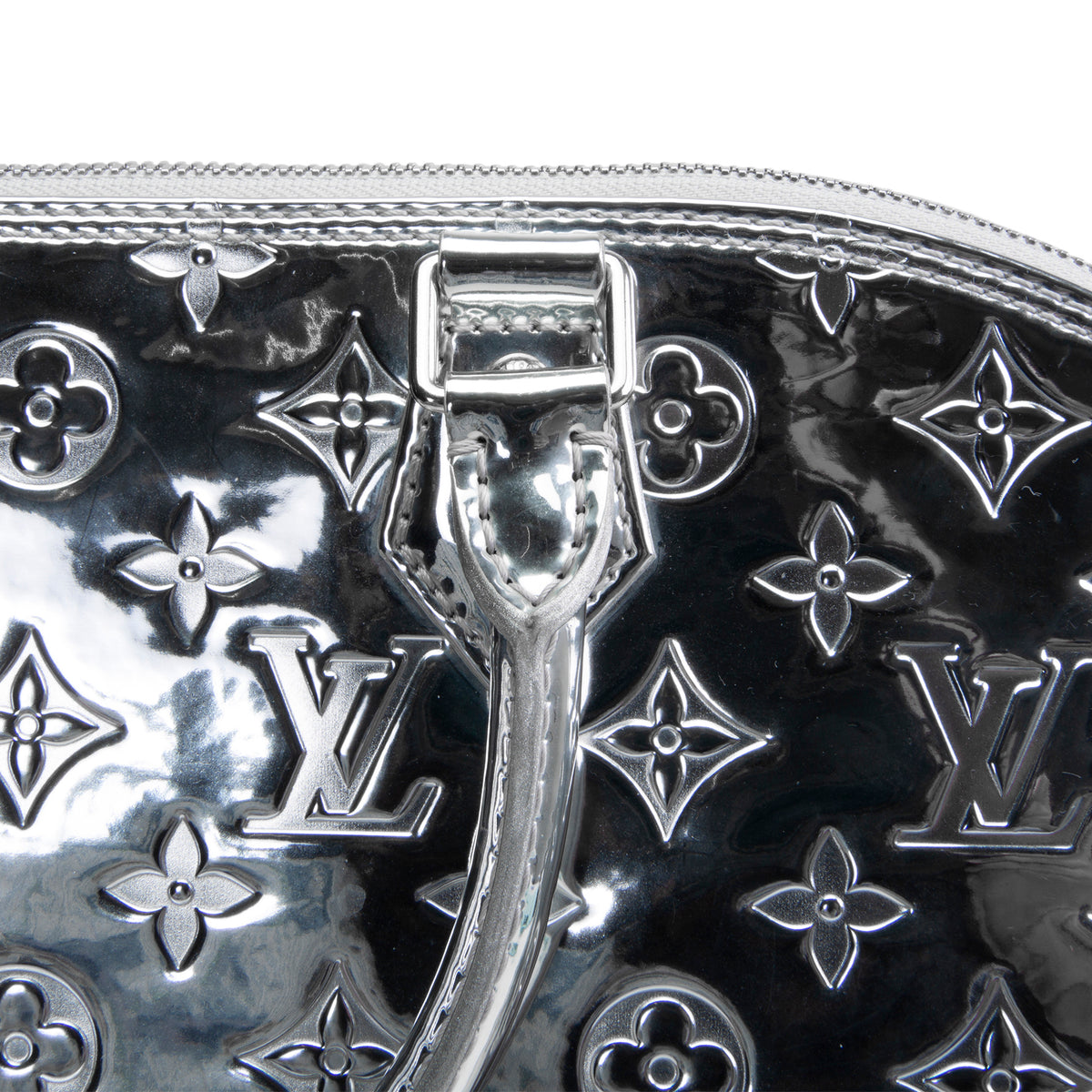 LOUIS VUITTON Monogram Vernis Miroir Alma GM - Silver