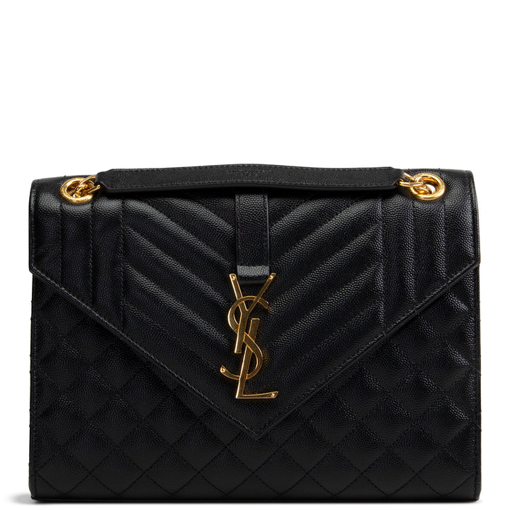 SAINT LAURENT Medium Triquilt Envelope Flap Bag