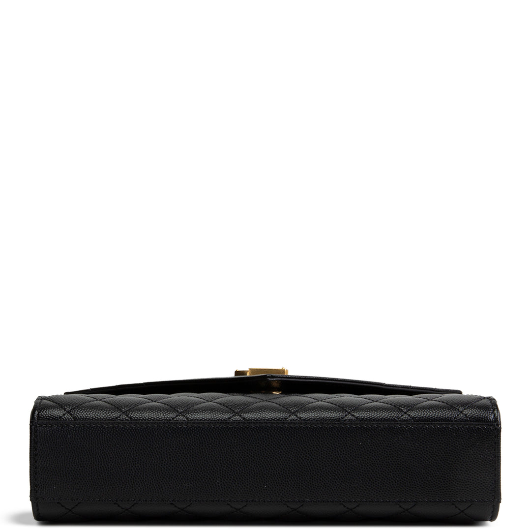 SAINT LAURENT Medium Triquilt Envelope Flap Bag