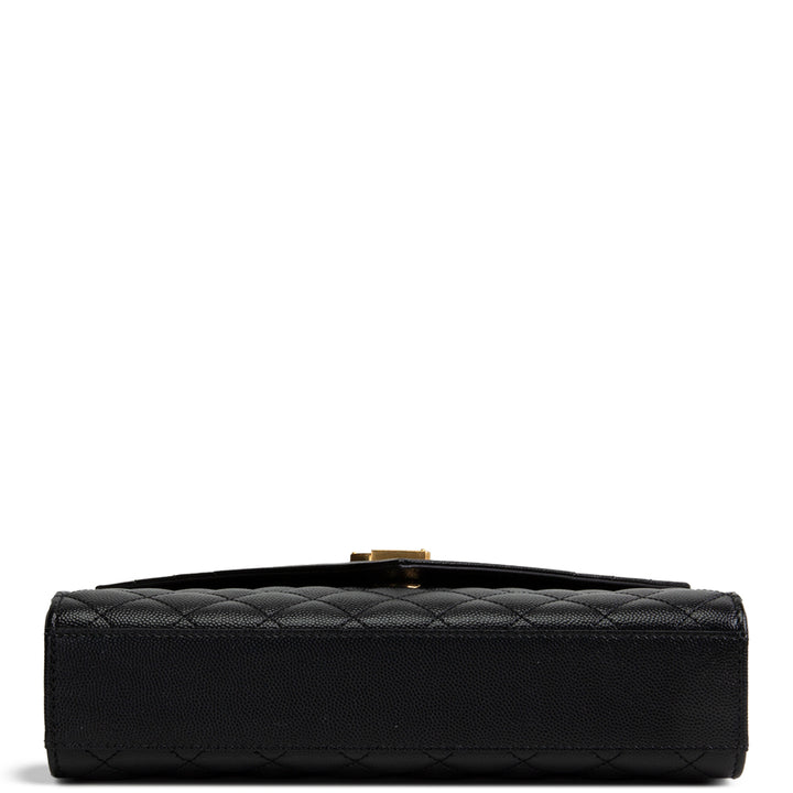 SAINT LAURENT Medium Triquilt Envelope Flap Bag