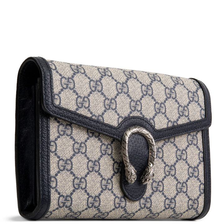 GUCCI GG Supreme Dionysus Chain Wallet - Navy