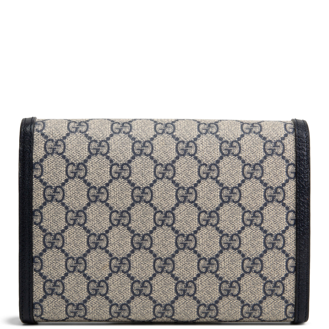 GUCCI GG Supreme Dionysus Chain Wallet - Navy