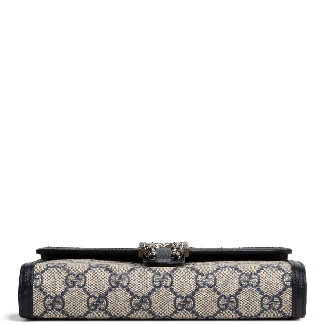 GUCCI GG Supreme Dionysus Chain Wallet - Navy