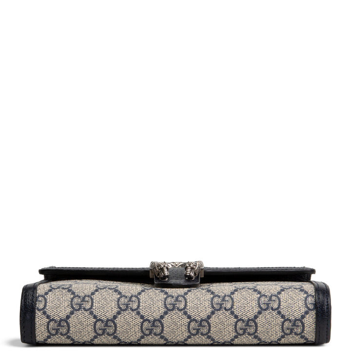 GUCCI GG Supreme Dionysus Chain Wallet - Navy