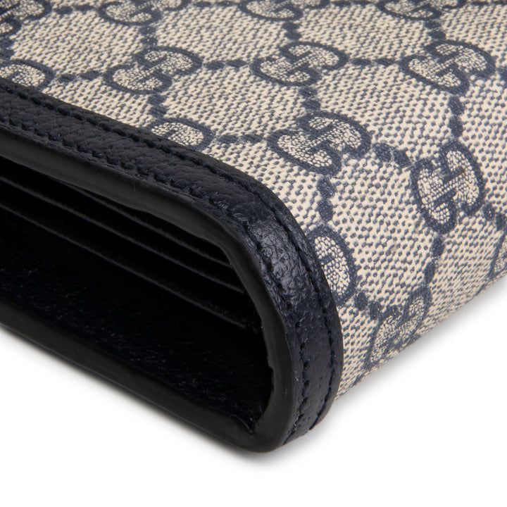GUCCI GG Supreme Dionysus Chain Wallet - Navy