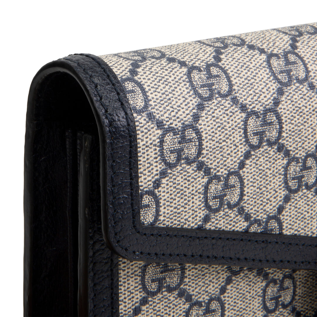 GUCCI GG Supreme Dionysus Chain Wallet - Navy
