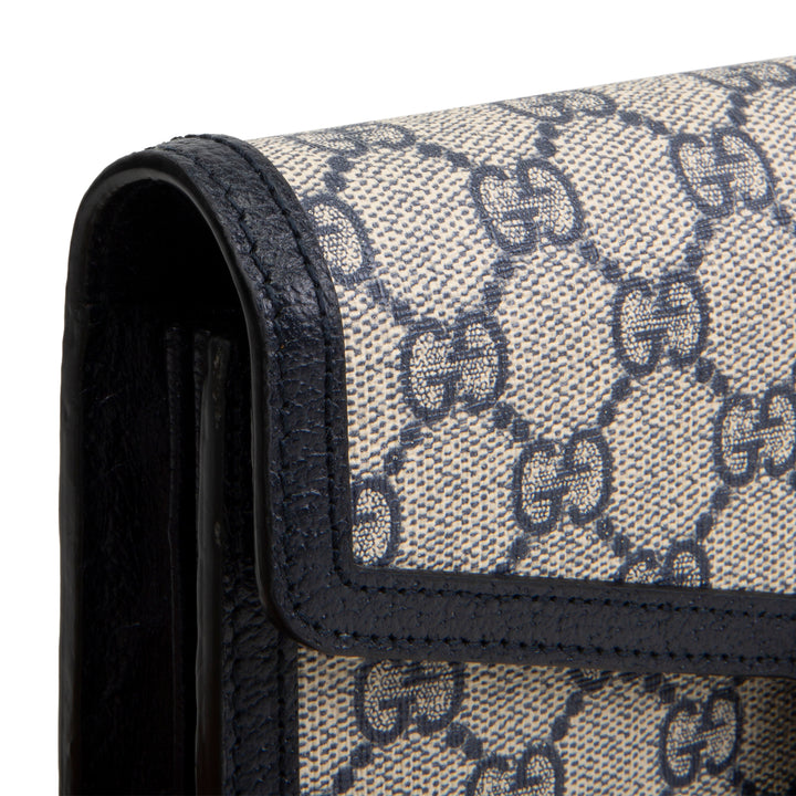 GUCCI GG Supreme Dionysus Chain Wallet - Navy