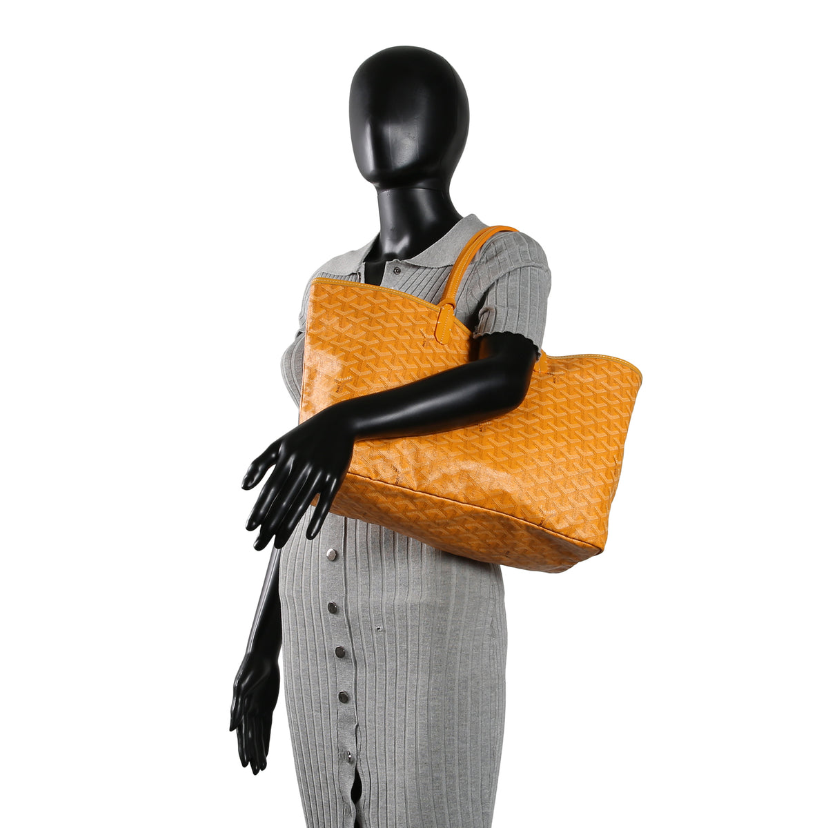 GOYARD Goyardine St. Louis Tote PM w/ Pouch - Yellow