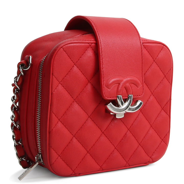 CHANEL Calfskin Mini Camera Bag - Red