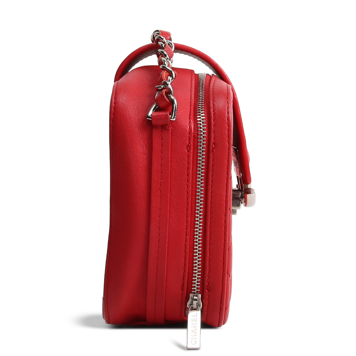 CHANEL Calfskin Mini Camera Bag - Red