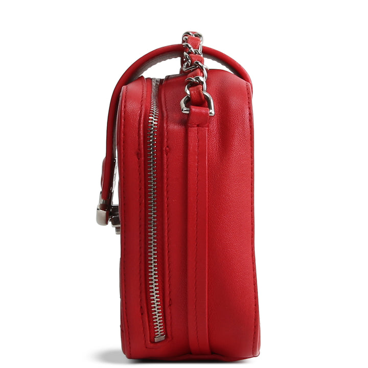 CHANEL Calfskin Mini Camera Bag - Red