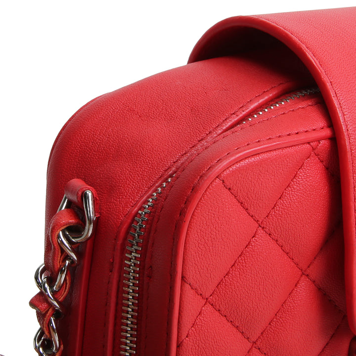 CHANEL Calfskin Mini Camera Bag - Red